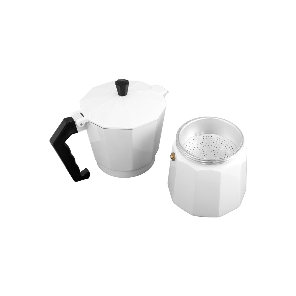 Blend Traditional Stovetop Espresso Maker 6cup White Gift Boxed