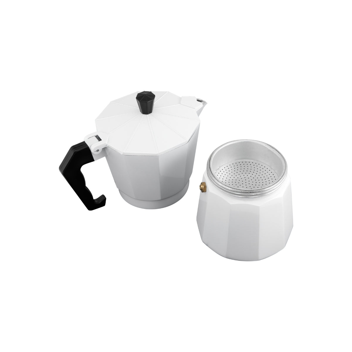 Blend Traditional Stovetop Espresso Maker 9cup White Gift Boxed
