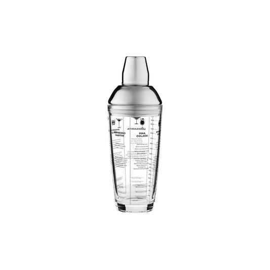 Cocktail & Co Glass Cocktail Recipe Shaker 680ml | Maxwell & Williams | Matchbox