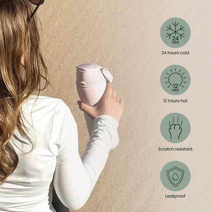 Leo Sip and Chug Insulated Bottle 950ml - Blush Pink