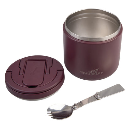 Sprinkler Harley Insulated Food Flask With Spork 500ml - Red Mahogany