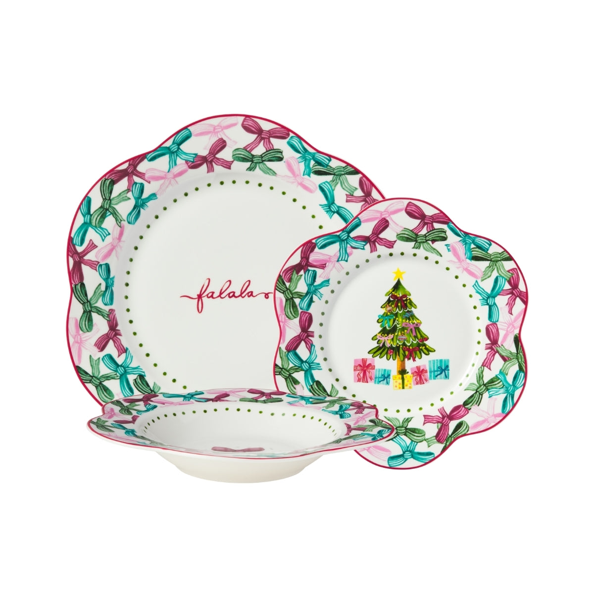 Maxwell & Williams Fa la la Scallop Rim Dinner Set 12pc Gift Boxed