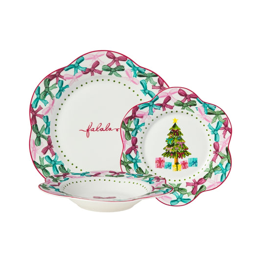 Maxwell & Williams Fa la la Scallop Rim Dinner Set 12pc Gift Boxed