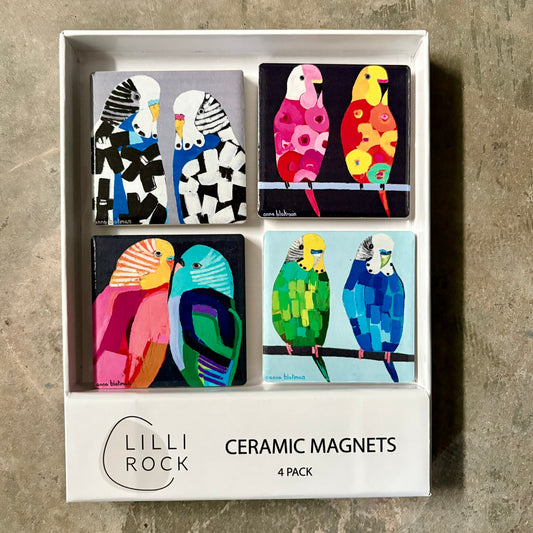 Annas Budgies Magnet Gift Pack 16.5x13cm Magnet Pack