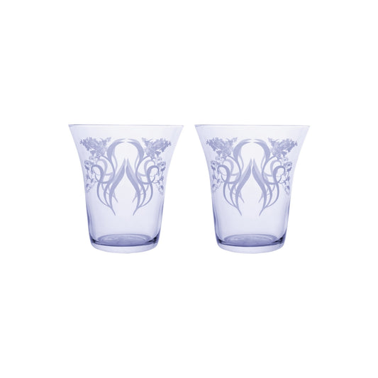 Estelle Michaelides Mystique Stemless Glass 470ML Set of 2 Violet Gift Boxed