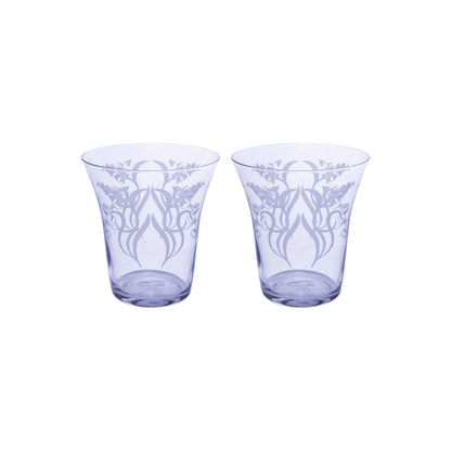 Estelle Michaelides Mystique Stemless Glass 470ML Set of 2 Violet Gift Boxed