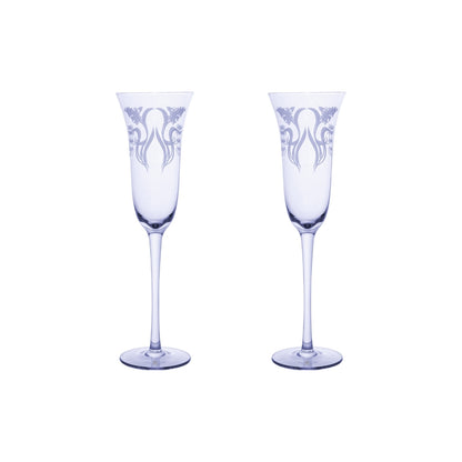 Estelle Michaelides Mystique Prosecco Glass 190ML Set of 2 Violet Gift Boxed