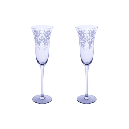 Estelle Michaelides Mystique Prosecco Glass 190ML Set of 2 Violet Gift Boxed
