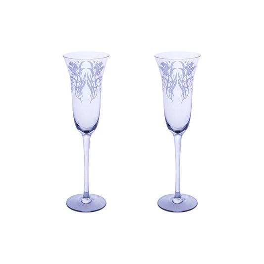 Estelle Michaelides Mystique Prosecco Glass 190ML Set of 2 Violet Gift Boxed