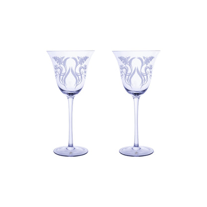 Estelle Michaelides Mystique Wine Glass 320ML Set of 2 Violet Gift Boxed