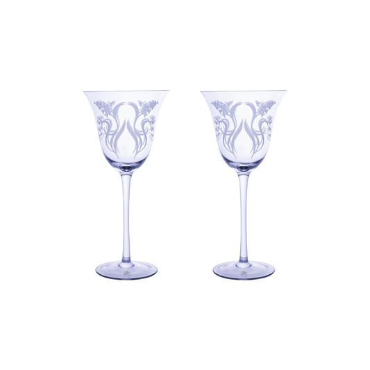 Estelle Michaelides Mystique Wine Glass 320ML Set of 2 Violet Gift Boxed