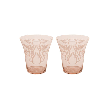 Estelle Michaelides Mystique Stemless Glass 470ML Set of 2 Melon Gift Boxed