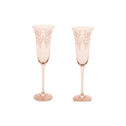 Estelle Michaelides Mystique Prosecco Glass 190ML Set of 2 Melon Gift Boxed