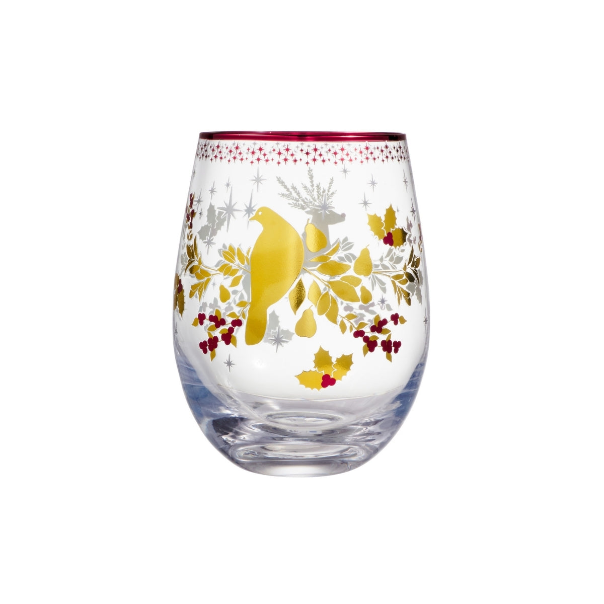 Maxwell & Williams White Christmas 2026 Stemless Glass 550ML Set of 2 Assorted Gift Boxed