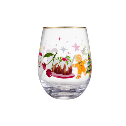 Maxwell & Williams Fa la la Stemless Glass 550ML Set of 2 Gift Boxed