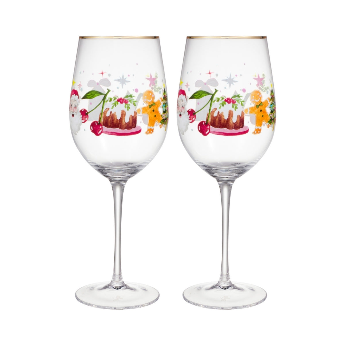 Maxwell & Williams Fa la la Wine Glass 580ML Set of 2 Gift Boxed