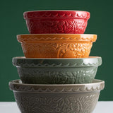 Stack of Mason Cash In The Forest Mixing Bowls 