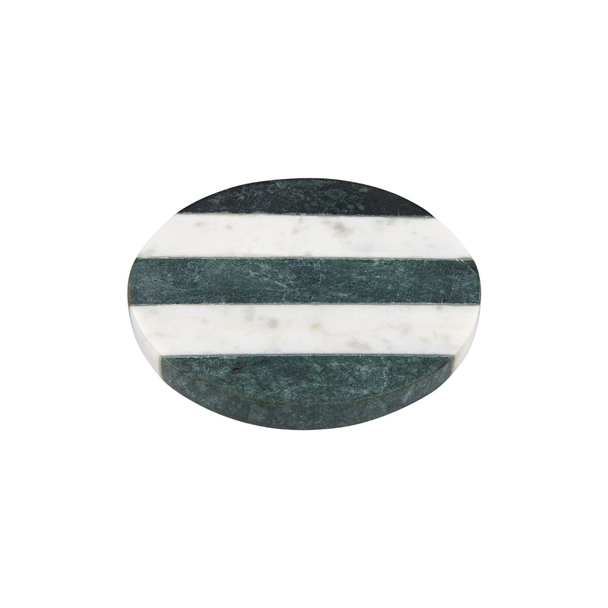 MW Coaster Collective Round Marble Coaster 10cm Green Stripe