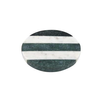 MW Coaster Collective Round Marble Coaster 10cm Green Stripe