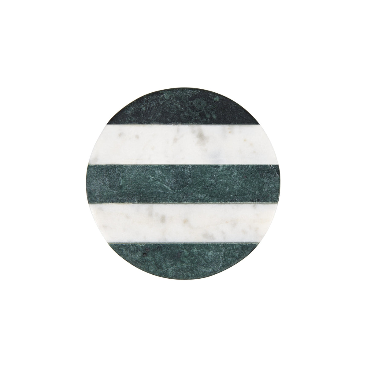 MW Coaster Collective Round Marble Coaster 10cm Green Stripe