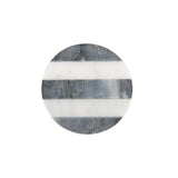 MW Coaster Collective Round Marble Coaster 10cm Charcoal Stripe