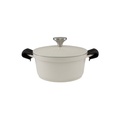 Maxwell & Williams Cast Lite Non-Stick Casserole 20cm / 2.4L Ecru Gift Boxed