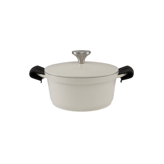 Maxwell & Williams Cast Lite Non-Stick Casserole 20cm / 2.4L Ecru Gift Boxed