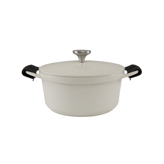 Maxwell & Williams Cast Lite Non-Stick Casserole 24cm / 4.2L Ecru Gift Boxed