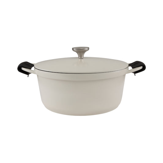 Maxwell & Williams Cast Lite Non-Stick Casserole 28cm / 6.3L Ecru Gift Boxed
