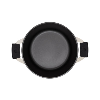 Maxwell & Williams Cast Lite Non-Stick Casserole 28cm / 6.3L Ecru Gift Boxed