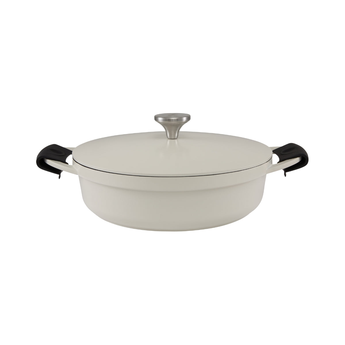Maxwell & Williams Cast Lite Non-Stick Shallow Casserole 28cm / 4L Ecru Gift Boxed