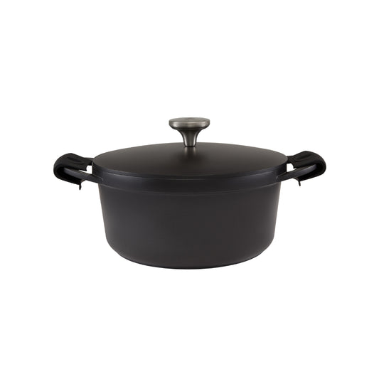 Maxwell & Williams Cast Lite Non-Stick Casserole 24cm / 4.2L Black Gift Boxed