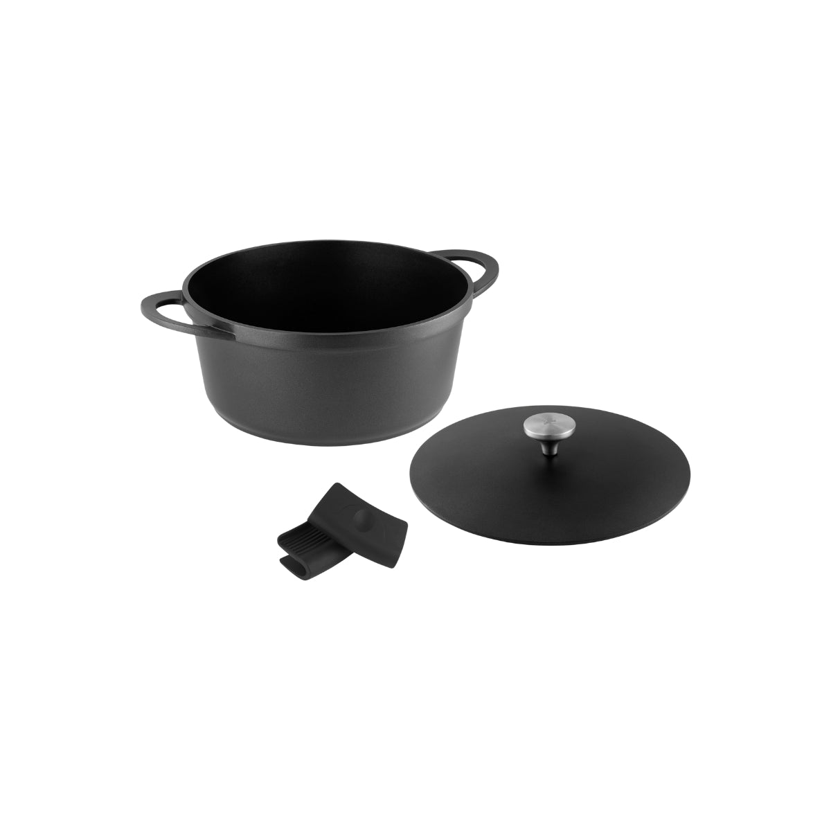 Maxwell & Williams Cast Lite Non-Stick Casserole 28cm / 6.3L Black Gift Boxed