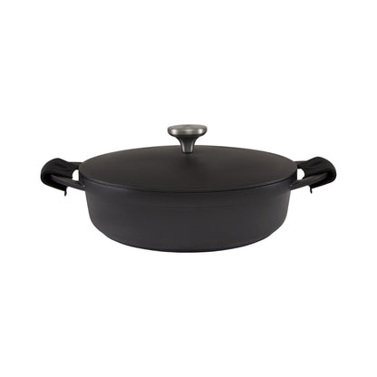 Maxwell & Williams Cast Lite Non-Stick Shallow Casserole 28cm / 4L Black Gift Boxed