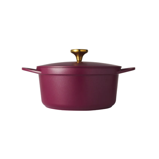 Maxwell & Williams Cast Lite Non-Stick Casserole 24cm / 4.2L Cherry Gift Boxed