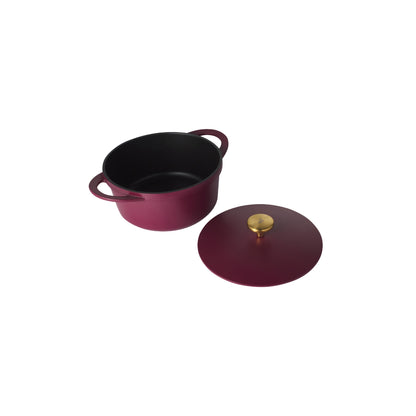 Maxwell & Williams Cast Lite Non-Stick Casserole 24cm / 4.2L Cherry Gift Boxed