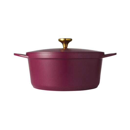 Maxwell & Williams Cast Lite Non-Stick Casserole 28cm / 6.3L Cherry Gift Boxed