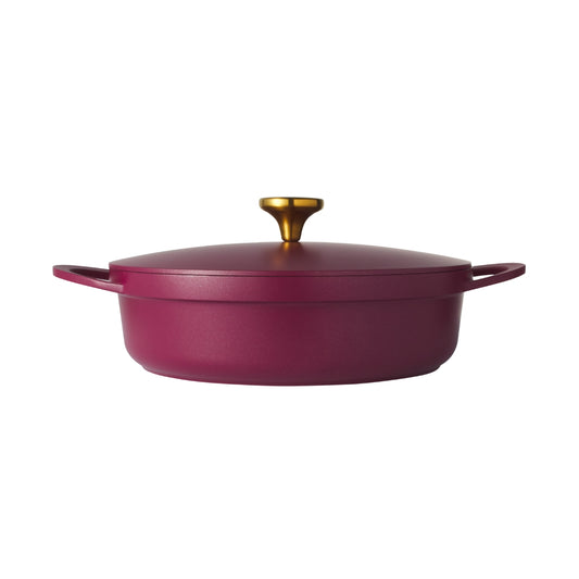 Maxwell & Williams Cast Lite Non-Stick Shallow Casserole 28cm / 4L Cherry Gift Boxed