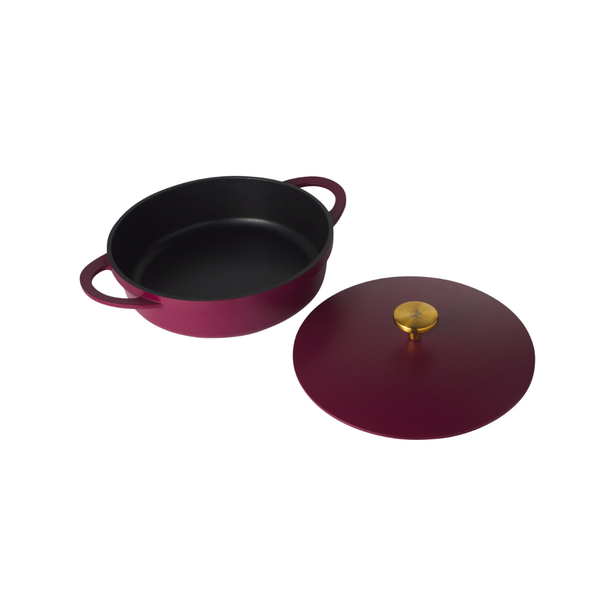 Maxwell & Williams Cast Lite Non-Stick Shallow Casserole 28cm / 4L Cherry Gift Boxed