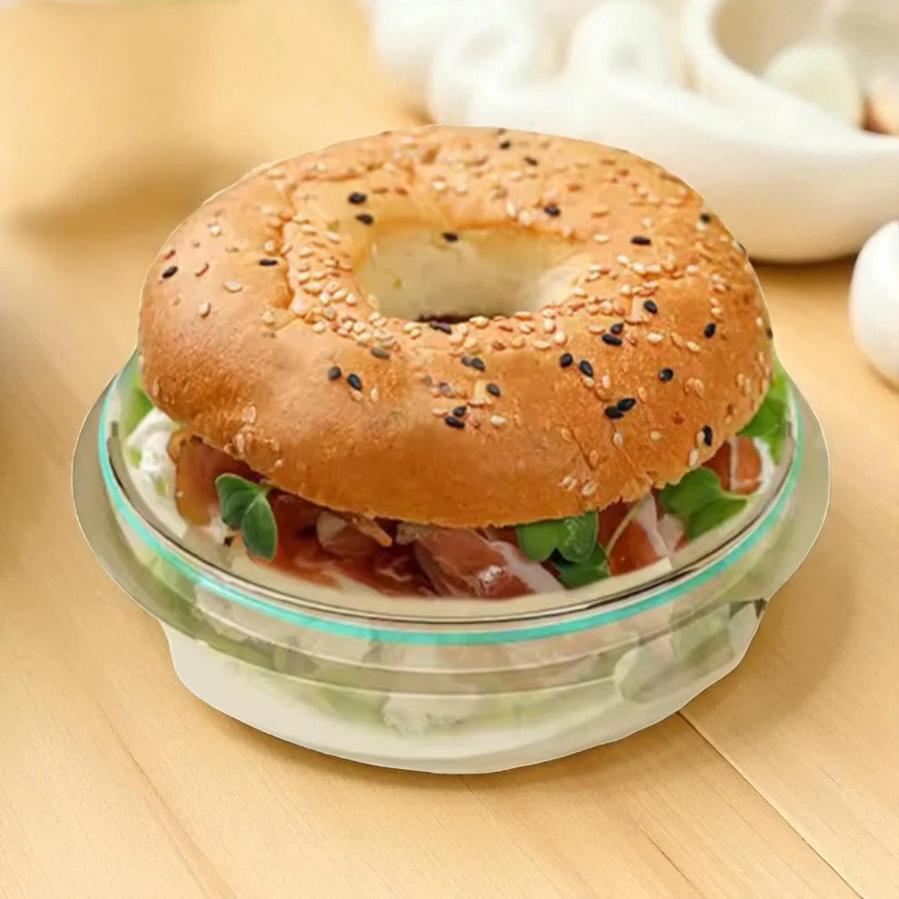 Clear Lunch Bagel Box