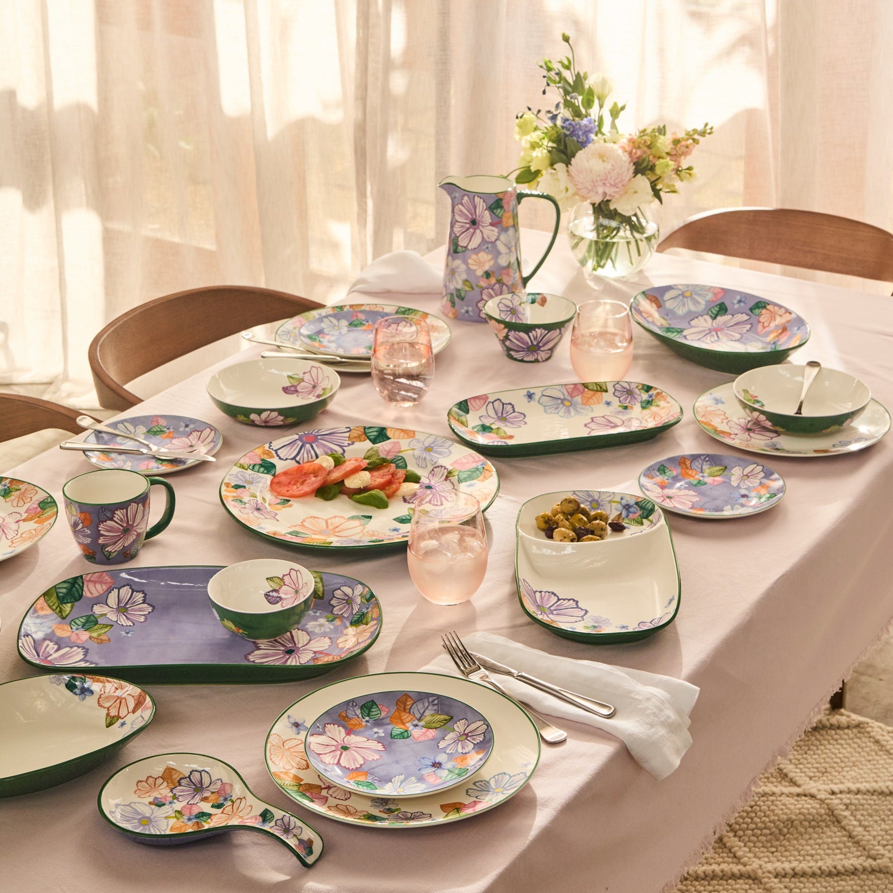 Poppy Love Oblong Dip Platter 36x18.5cm Gift Boxed