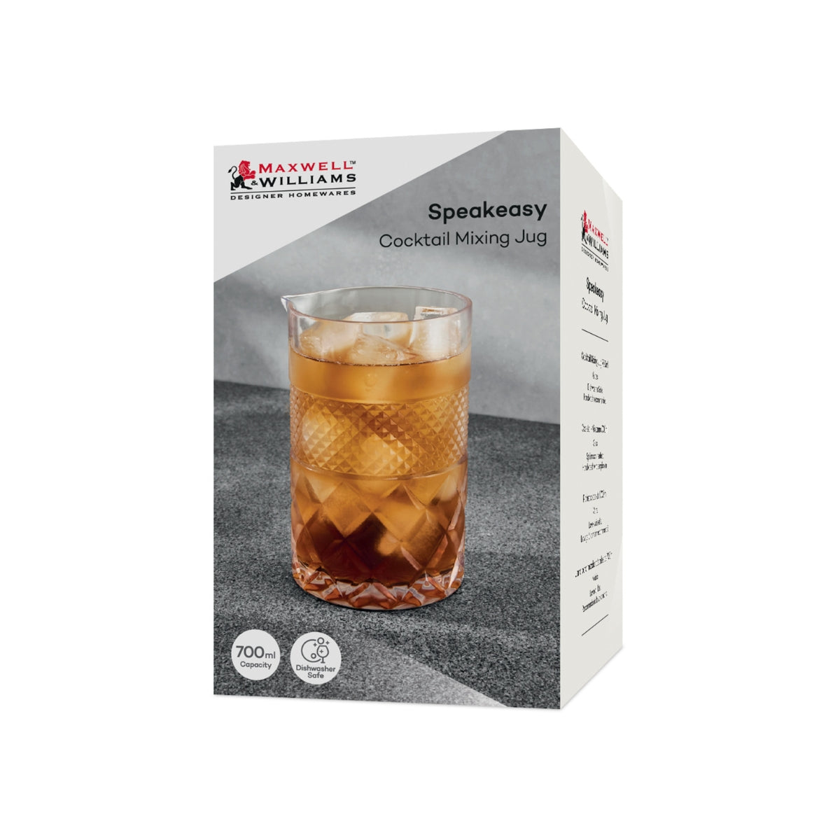 Maxwell & Williams Speakeasy Glass Cocktail Mixing Jug 700ML Gift Boxed