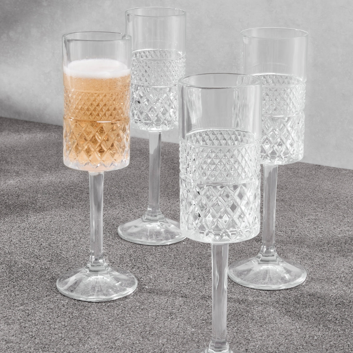Maxwell & Williams Speakeasy Flute Glass 190ML Set of 4 Gift Boxed