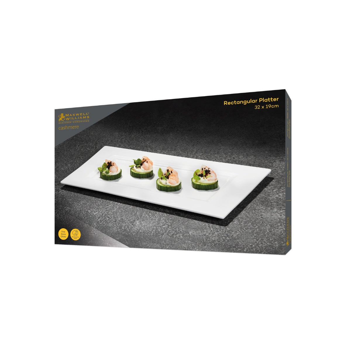 Cashmere Rectangular Platter 32x19cm Gift Boxed