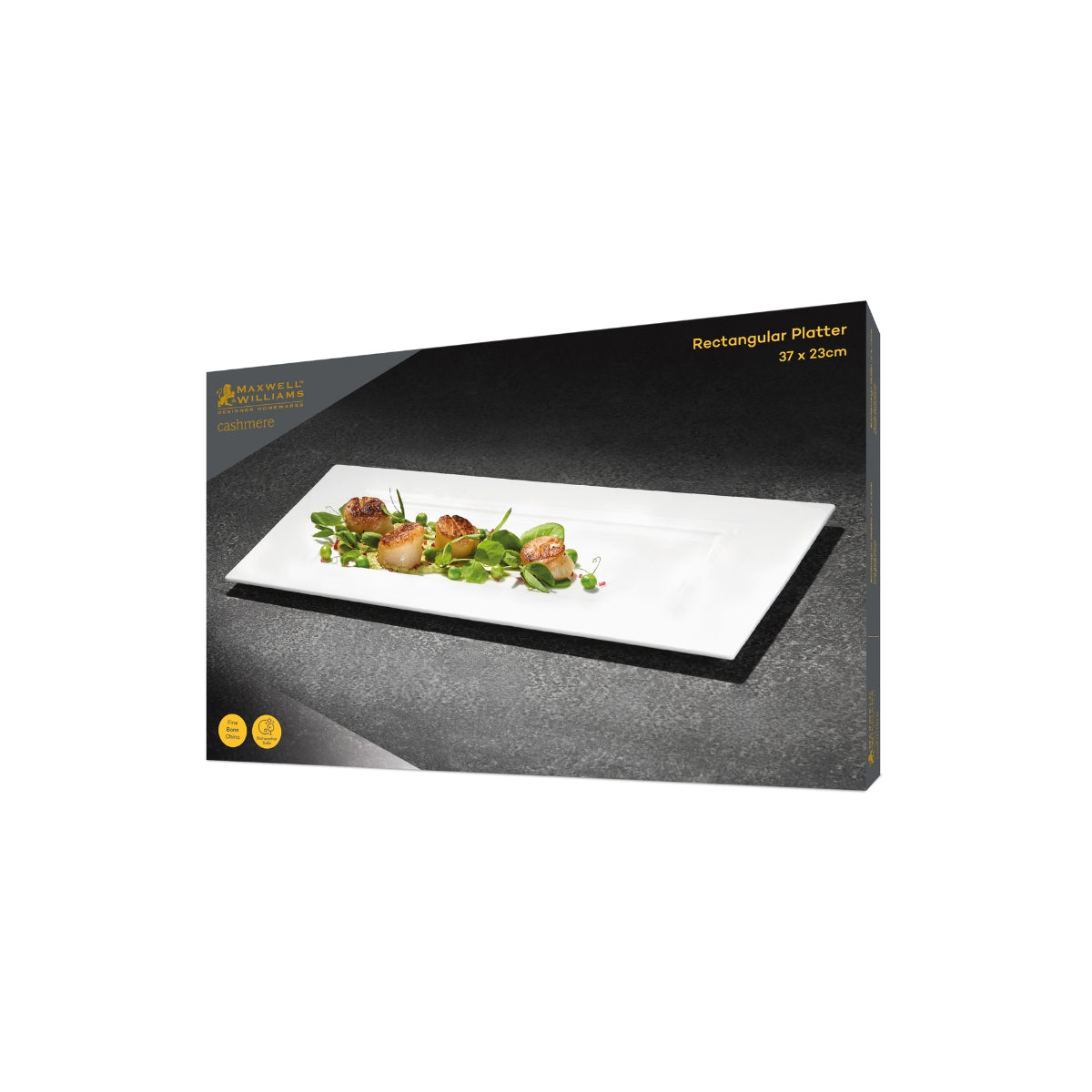 Cashmere Rectangular Platter 37x23cm Gift Boxed