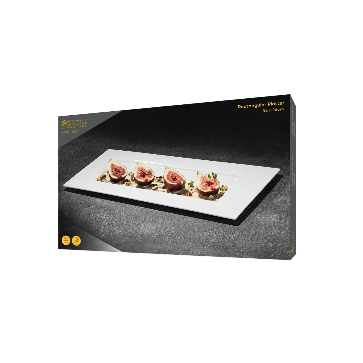 Cashmere Rectangular Platter 42x26cm Gift Boxed