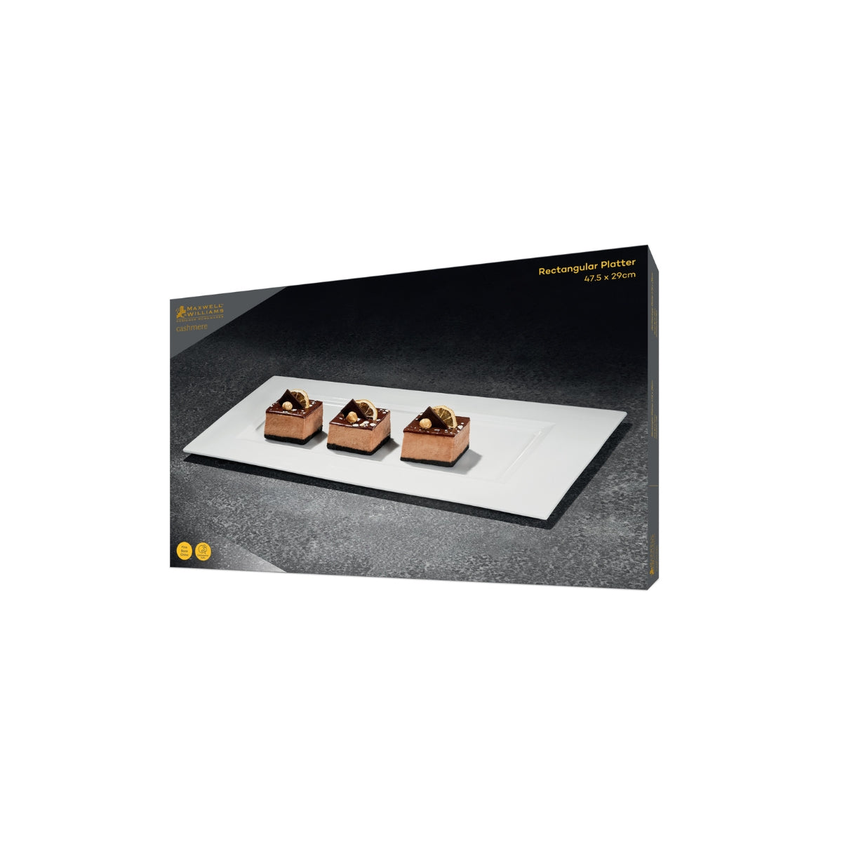 Cashmere Rectangular Platter 47.5x29cm Gift Boxed