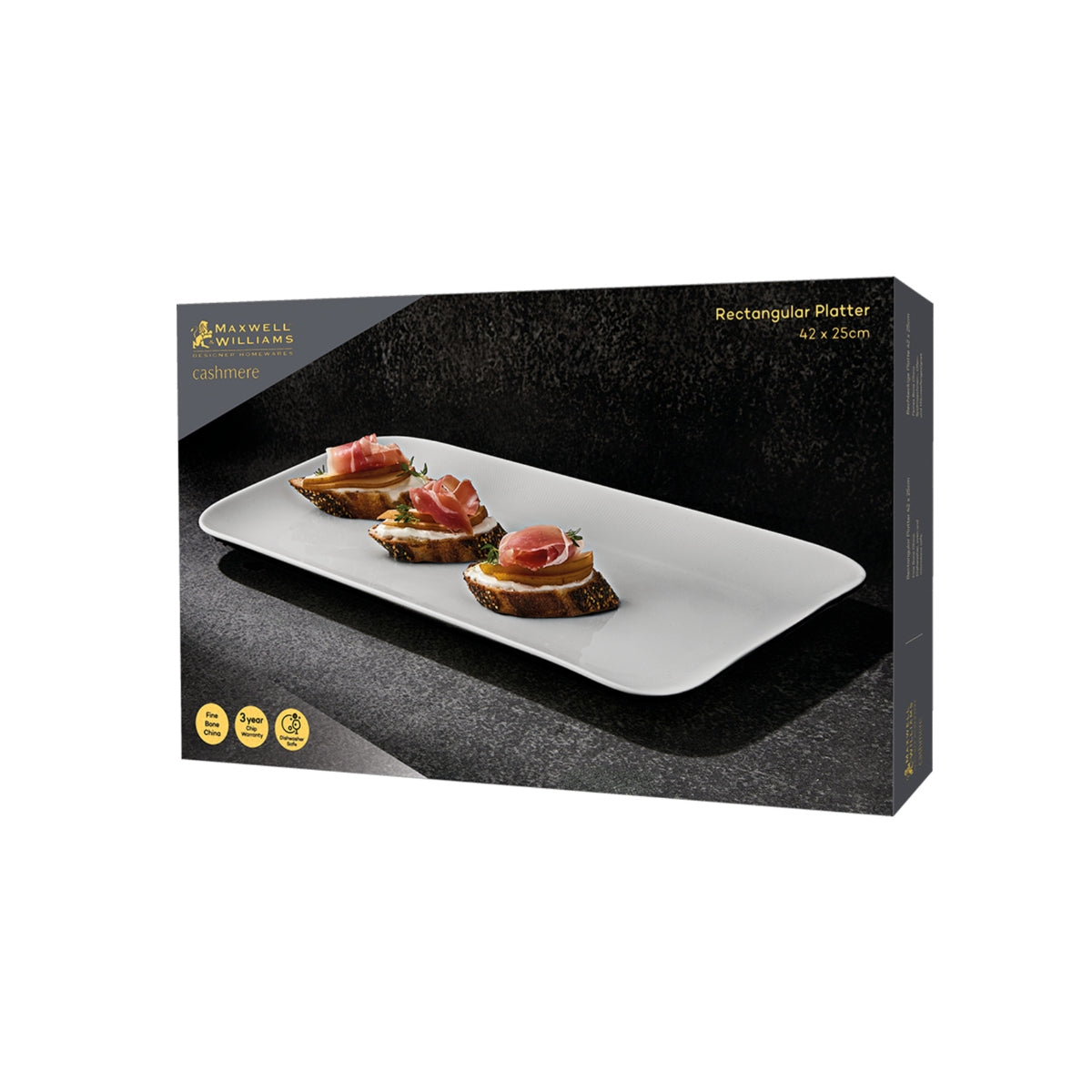 Cashmere Rectangular Platter 42x25cm Gift Boxed