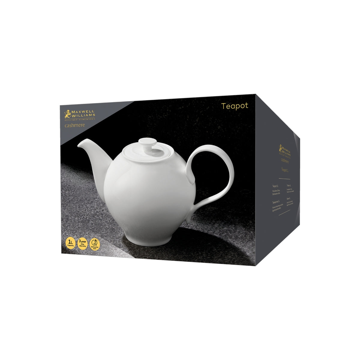 Cashmere Round Teapot 1L Gift Boxed
