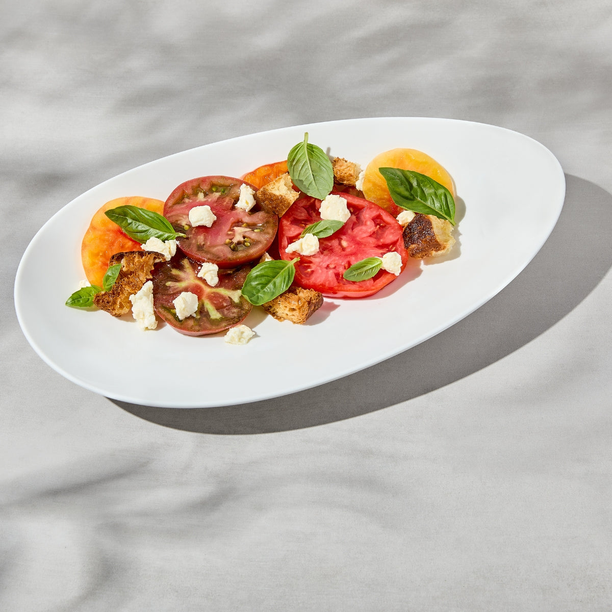 White Basics Oval Platter 35x21cm Gift Boxed